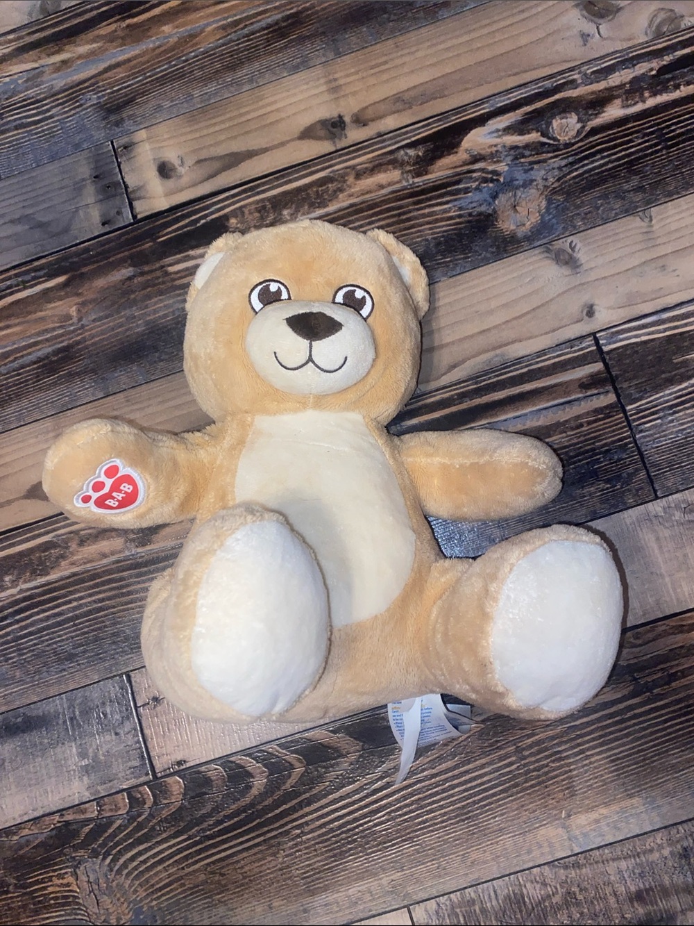 Build-A-Bear Tan & Cream Asthma and allergy friendly Teddy Bear Plush